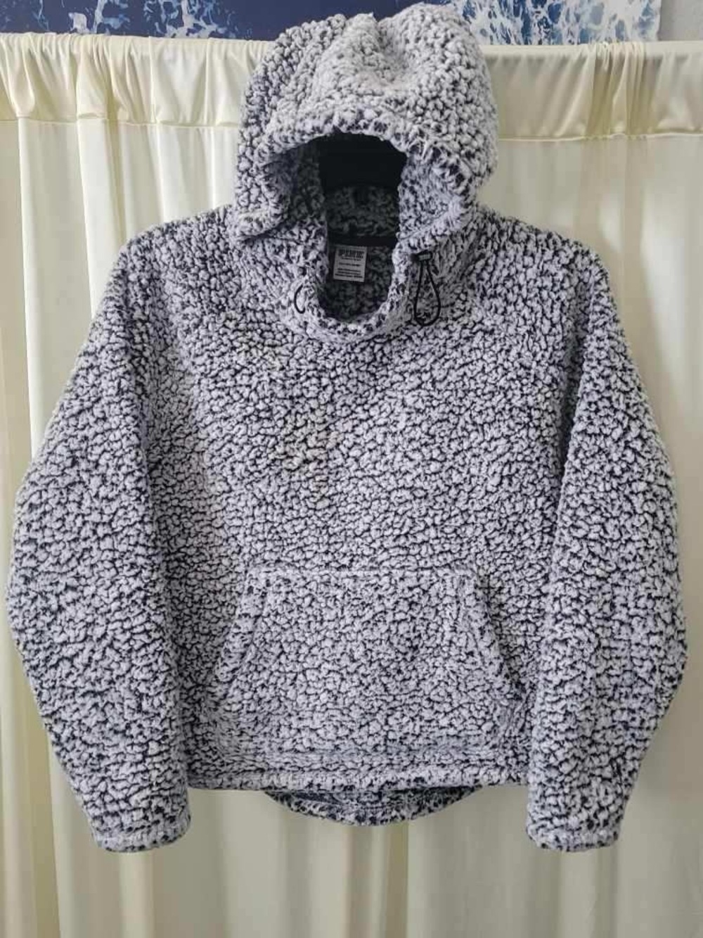 Sherpa Hooded Pullover - Light Gray
